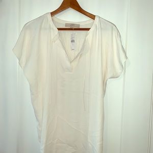 LOFT ivory blouse, size small